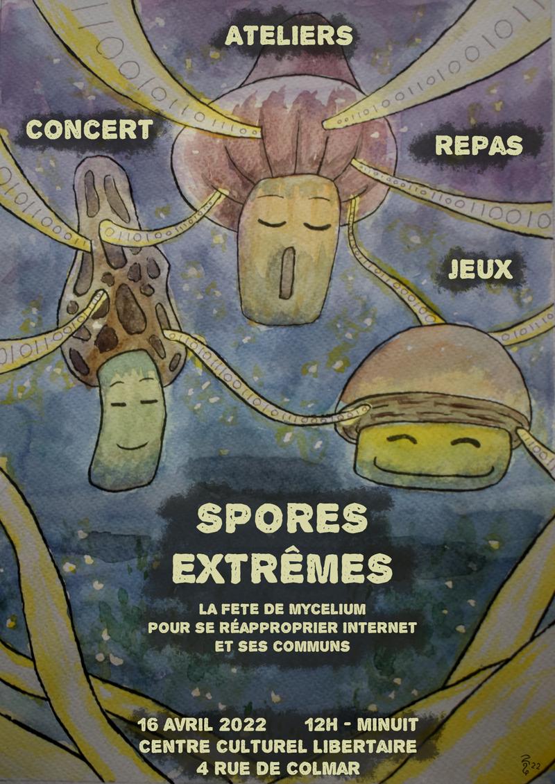 Affiche Fête de Mycélium & Spores extrêmes